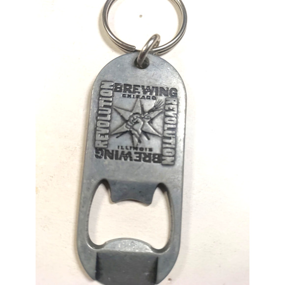 Revolution Brewing Chicago Illinois Keychain Bottle Opener Pewter USA - Picture 4 of 6